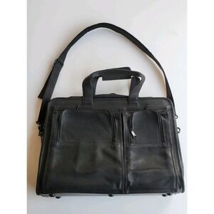 Custom Leather messenger  laptop bag computer case shoulder bag for men black +
